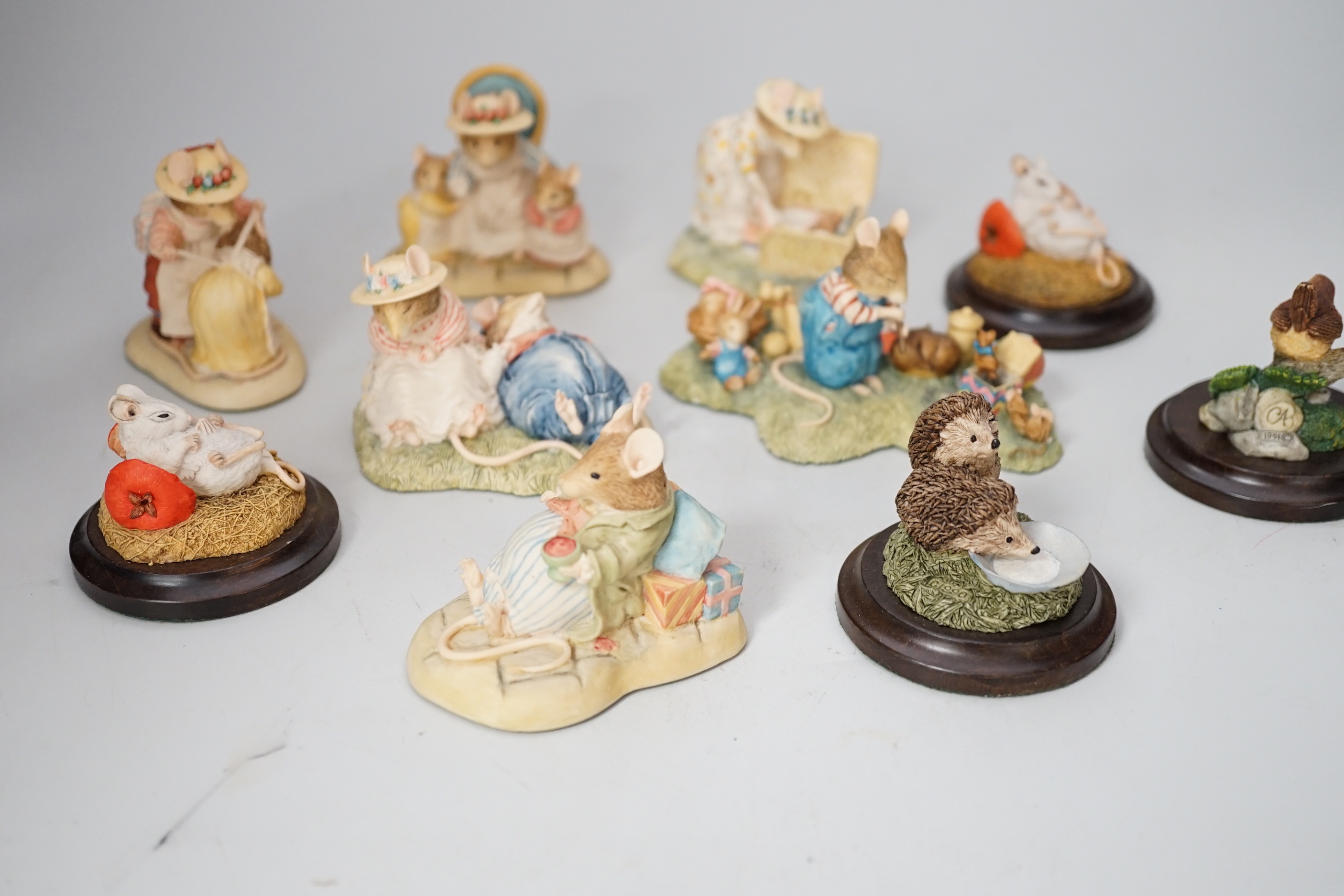 A collection of Border Fine Arts “Brambly Hedge” figurines